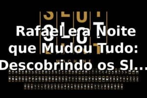 🎰 Rafael e a Noite que Mudou Tudo: Descobrindo os Slots no 6g6g